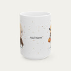 Custom Border Collie Brown and Tan Halloween mug
