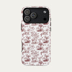 Maltese Burgundy Toile phone Case