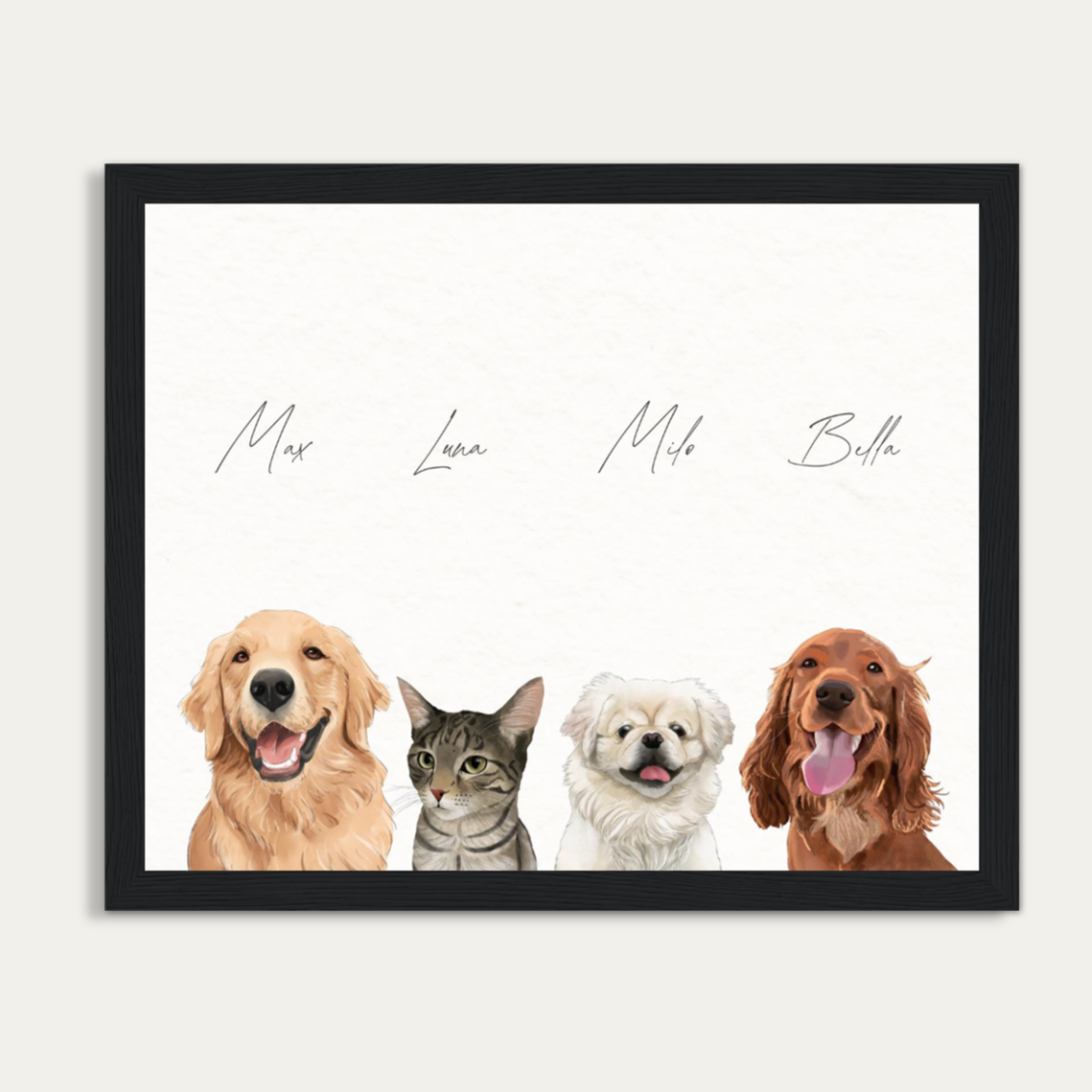 Custom Watercolor Pet Portrait