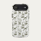 Bull Terrier Sage Green Toile phone Case