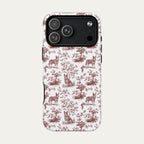 Australian Cattle Dog Burgundy Toile phone Case