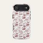 Persian Cat Burgundy Toile phone Case