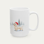 Custom Dachshund Cream Christmas  Santa Hat Mug