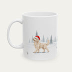 Custom Goldendoodle Cream  Christmas Santa Hat Mug