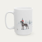 Custom Great Dane blue Christmas Santa Hat Mug