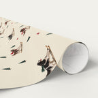 English Springer Spaniel Christmas Skiing Wrapping Paper