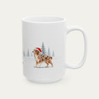 Custom Australian Shepherd Red Merle Christmas Santa Hat Mug