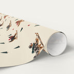 Australian Shepherd Christmas Skiing Wrapping Paper