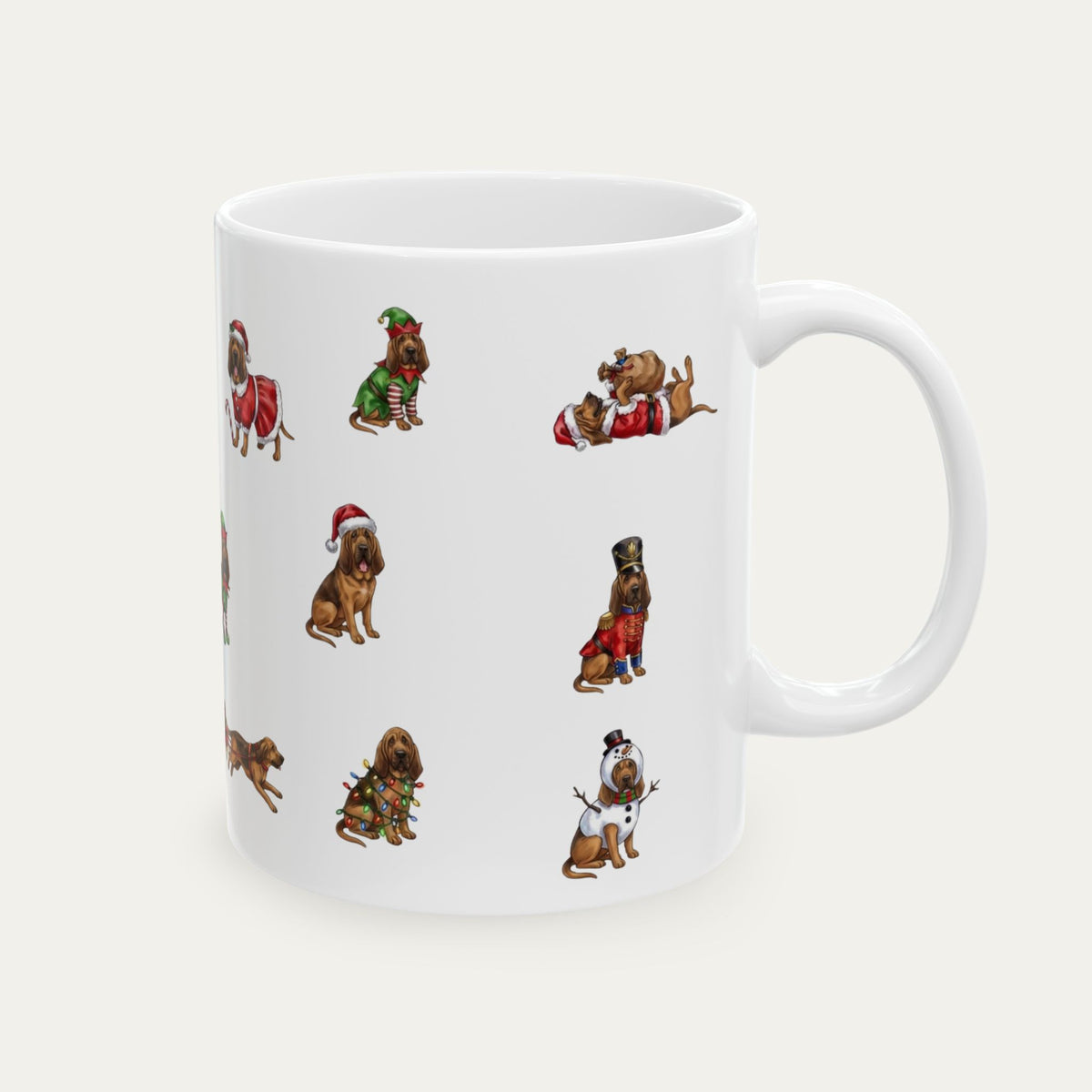 Bloodhound Christmas Mug