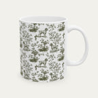 Wirehaired Pointing Griffon Sage Green Toile Mug