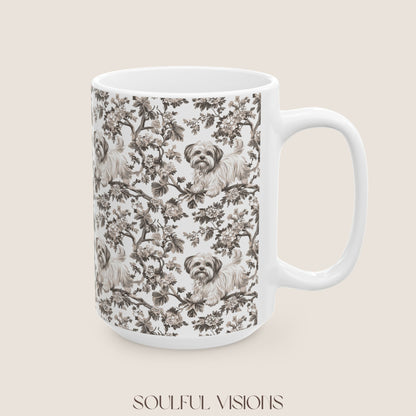 Maltese Toile De Jouy Mug
