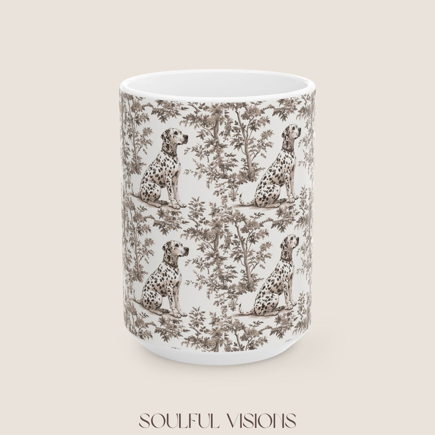 Dalmatian Toile De Jouy Mug