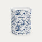 Pug Blue Toile Mug
