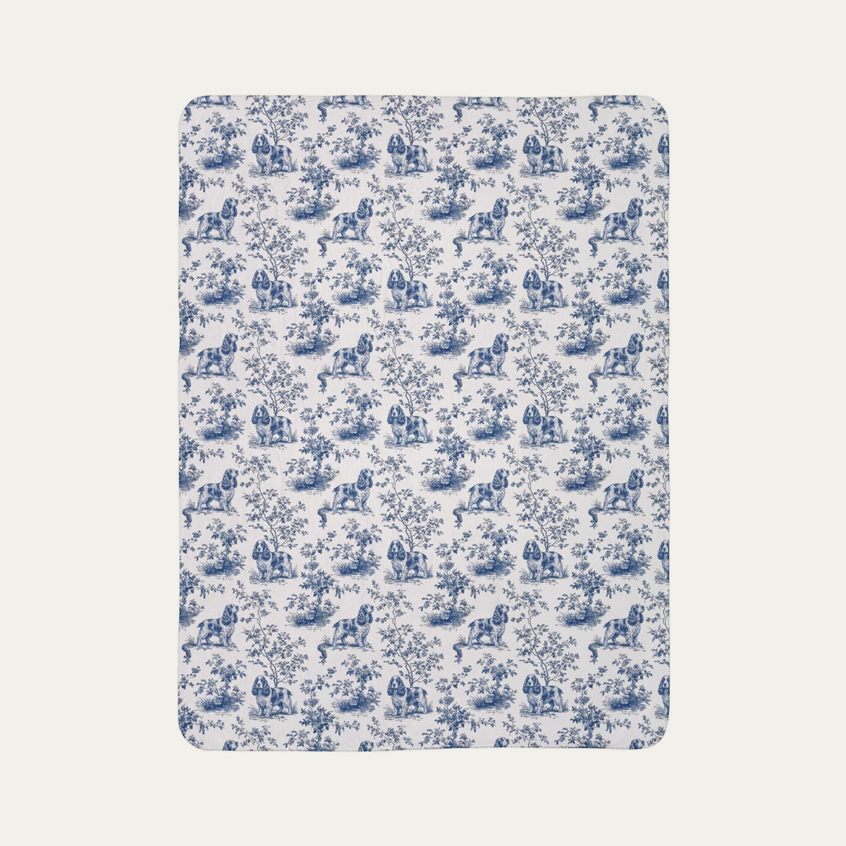 Cocker Spaniel  Toile De Jouy Fleece Blanket