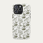 Dalmatian Sage Green Toile phone Case