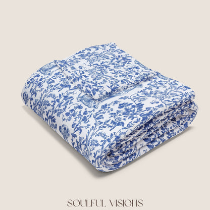 Whippet Toile French Toile De Jouy Blanket