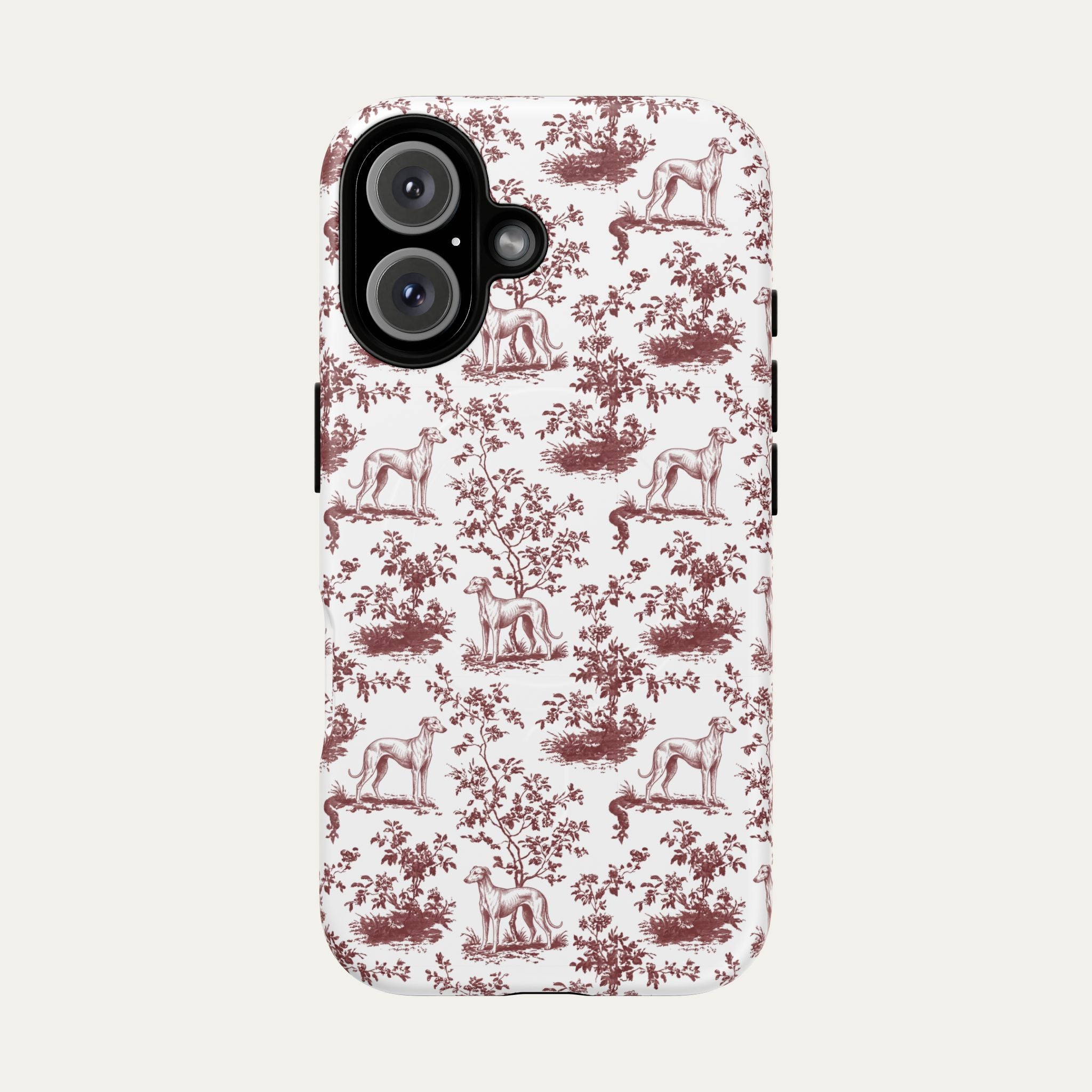 Sloughi Burgundy Toile phone Case