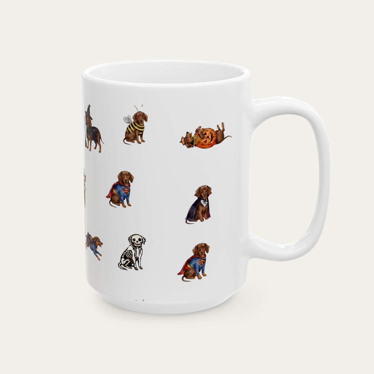 Dachshund SH Brown Halloween mug