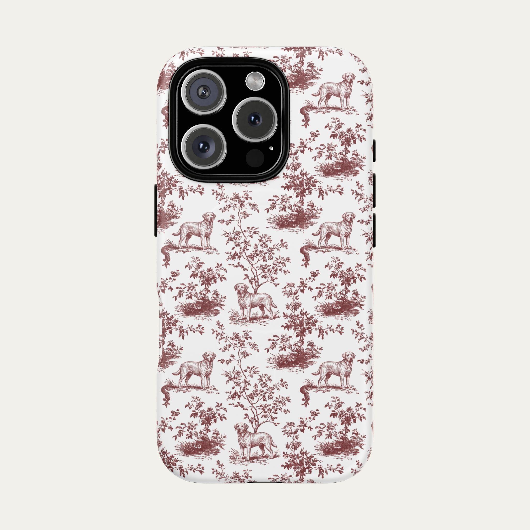 Labrador Retriever Burgundy Toile phone Case
