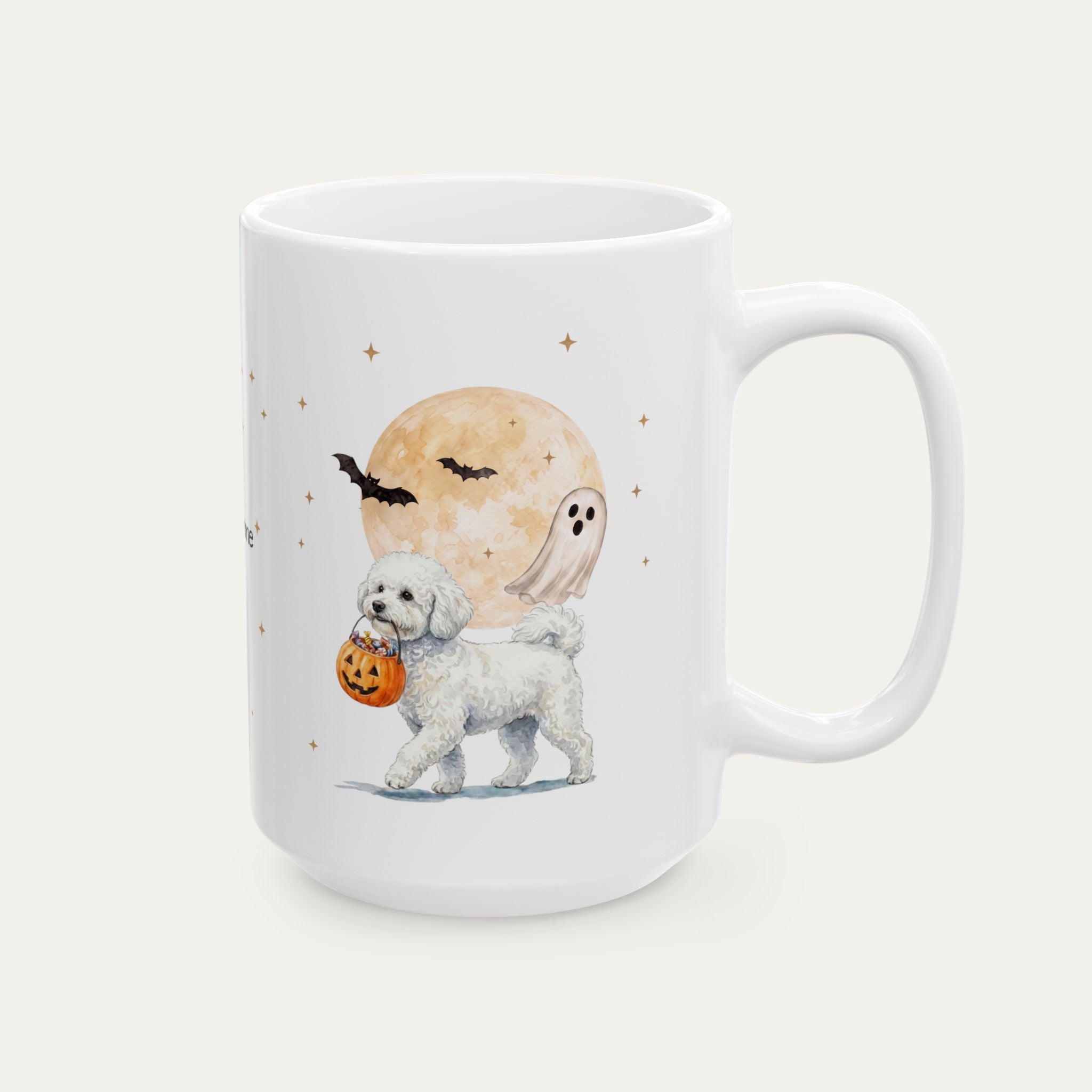 Custom Bichon Frise Halloween mug