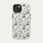 Toy Fox terrier Sage Green Toile phone Case