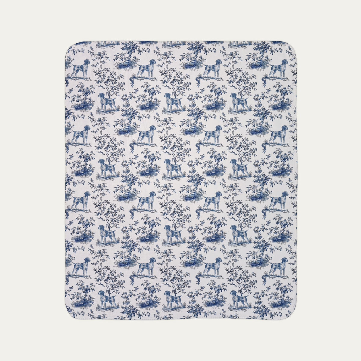 German Shorthaired pointer Toile De Jouy Fleece Blanket