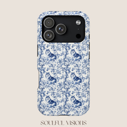 Alaskan Malamute Toile De Jouy Magnetic Phone Case