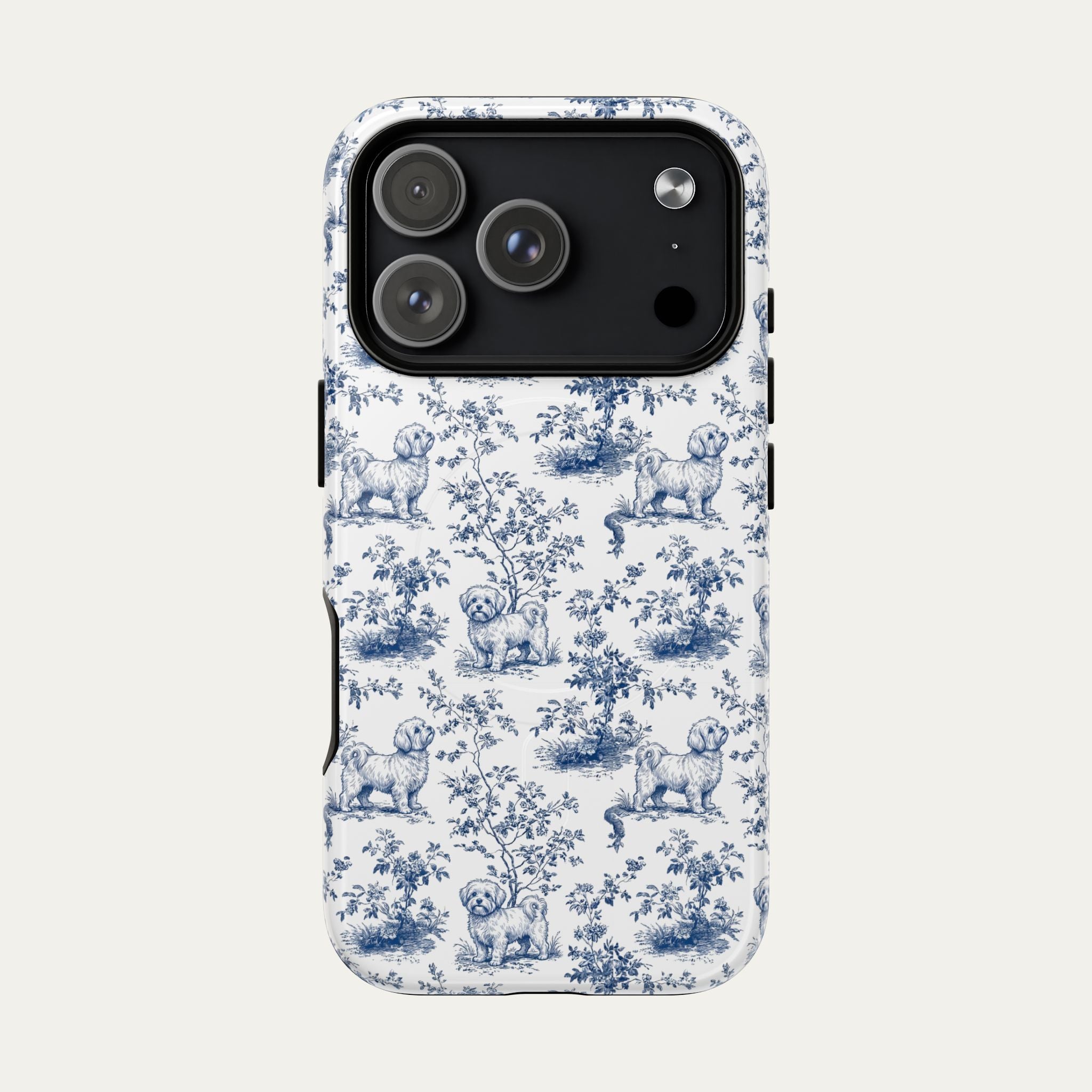 Maltese Blue Toile Phone case