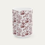 Shar Pei Burgundy Toile Mug