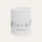 Custom Border Collie Red and White  Christmas Santa Hat Mug