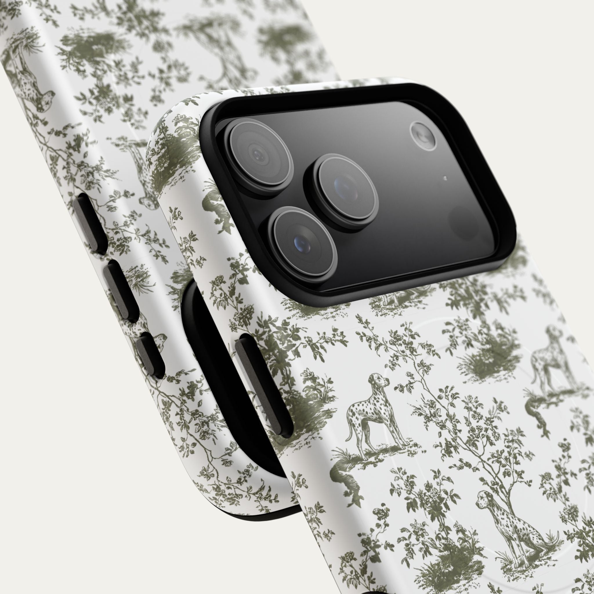 Dalmatian Sage Green Toile phone Case