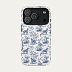Irish Setter Blue Toile Phone case