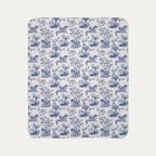 Pekingese Toile De Jouy Fleece Blanket