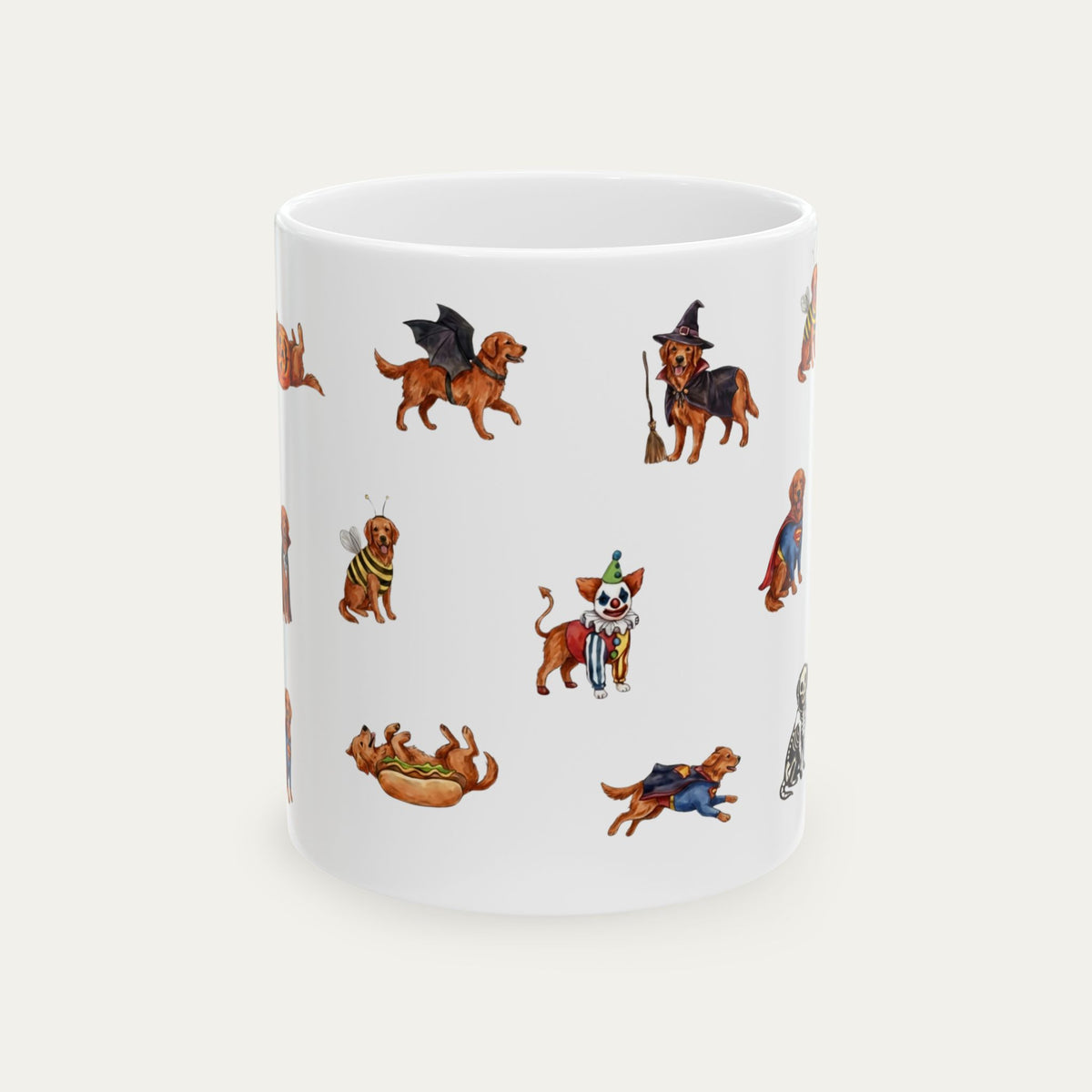 Golden Retriever Red Halloween mug