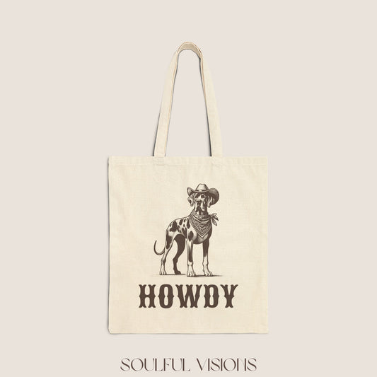 Howdy Great dane Tote Bag