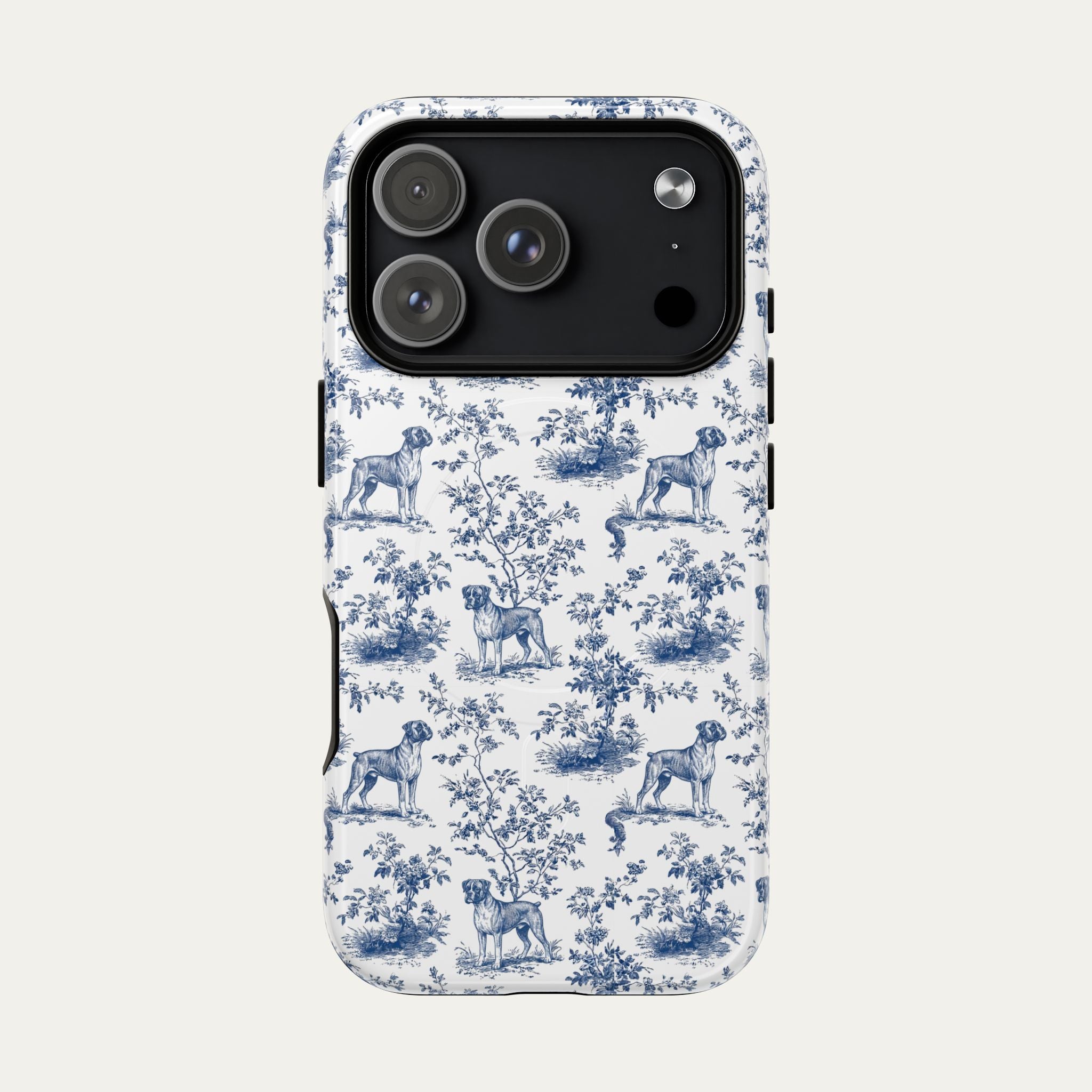 Boxer Blue Toile Phone case