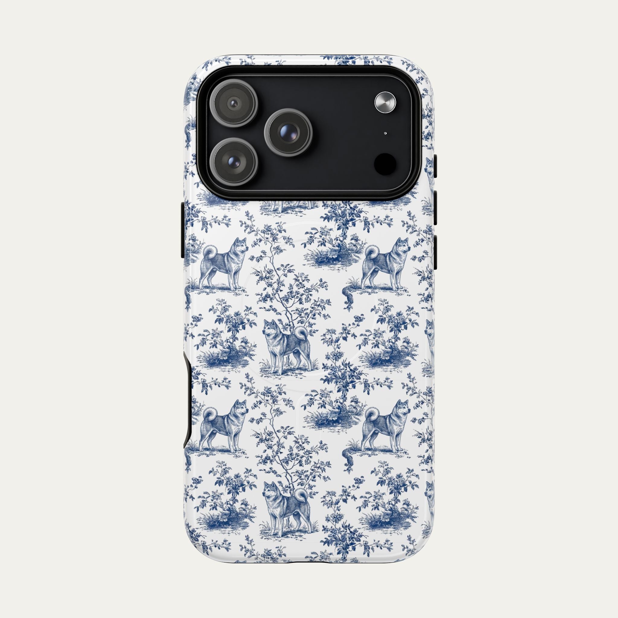 Akita Blue Toile Phone case