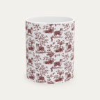 Australian Shepherd Burgundy Toile Mug