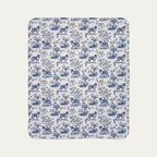 Saint Bernard Toile De Jouy Fleece Blanket
