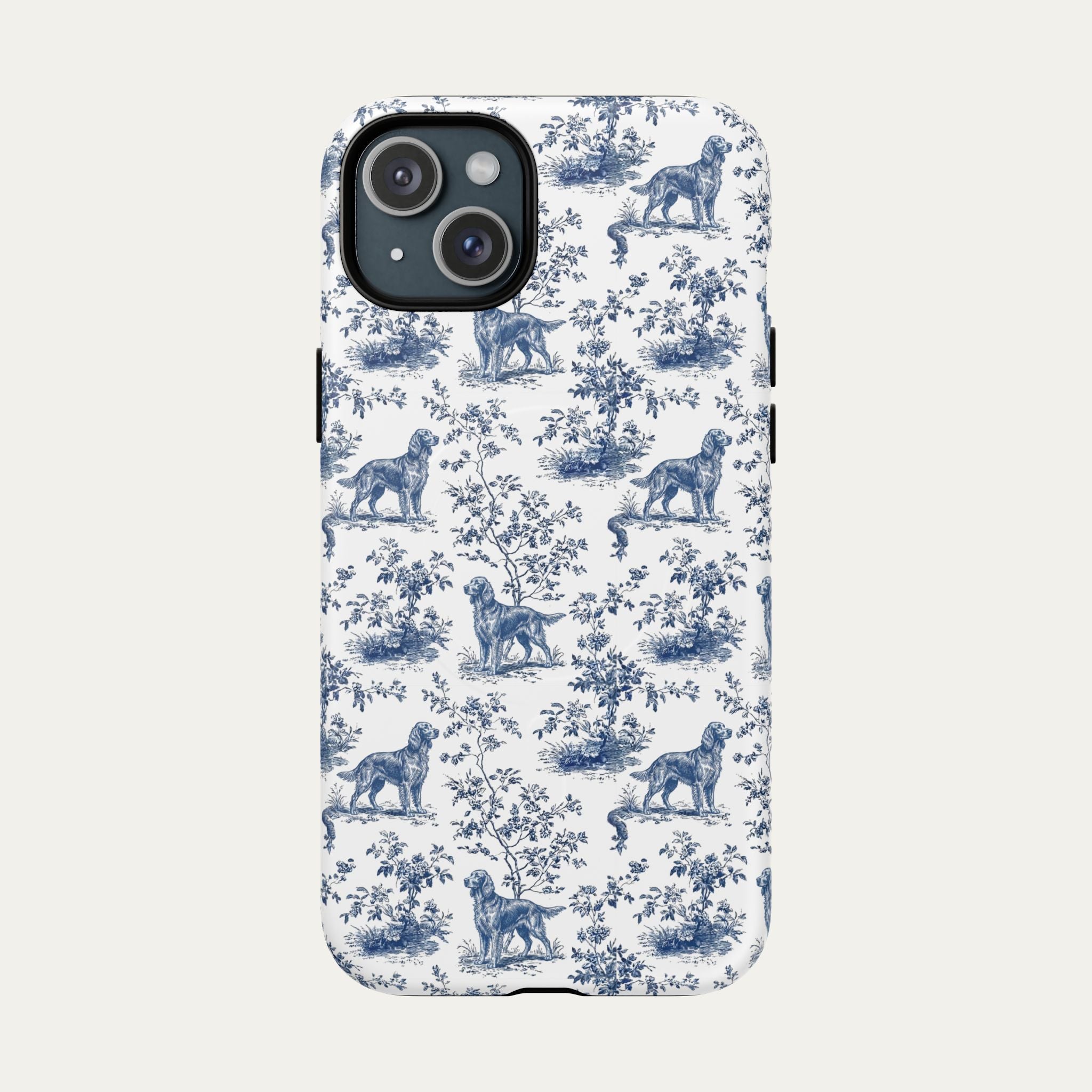 Irish Setter Blue Toile Phone case