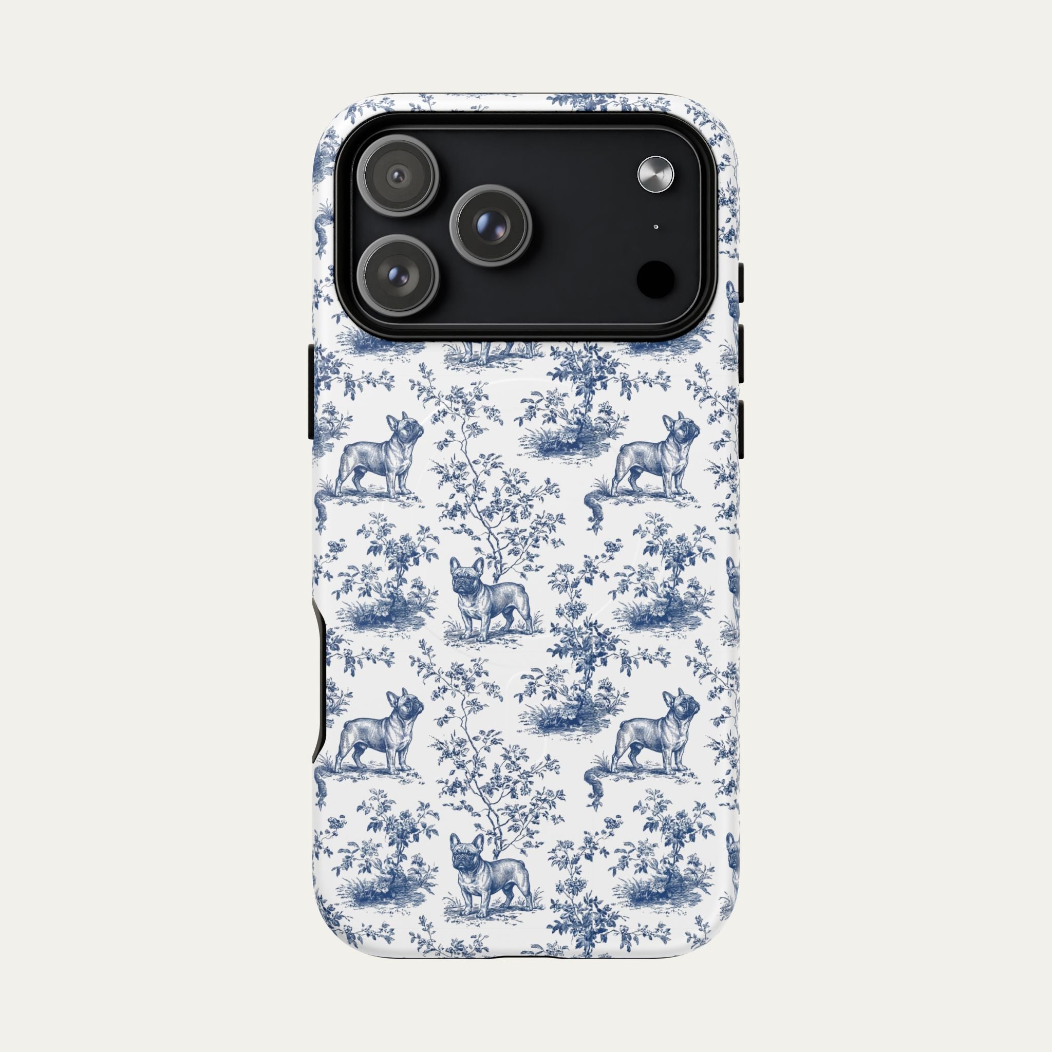 Dog Blue Toile Phone Case