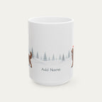 Custom Goldendoodle Chocolate Christmas Santa Hat Mug
