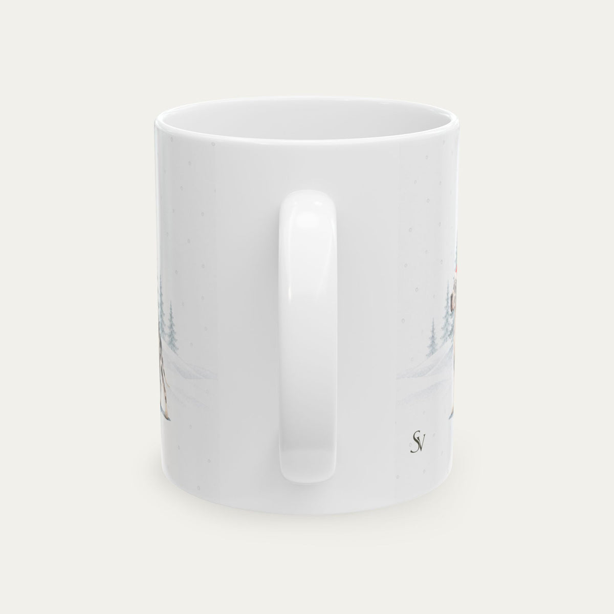 Custom Great Dane Harlequin  Christmas Santa Hat Mug
