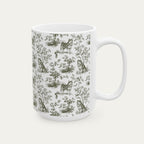 Alaskan Malamute Sage Green Toile Mug