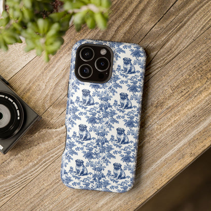 Pug Toile De Jouy Magnetic Phone Case