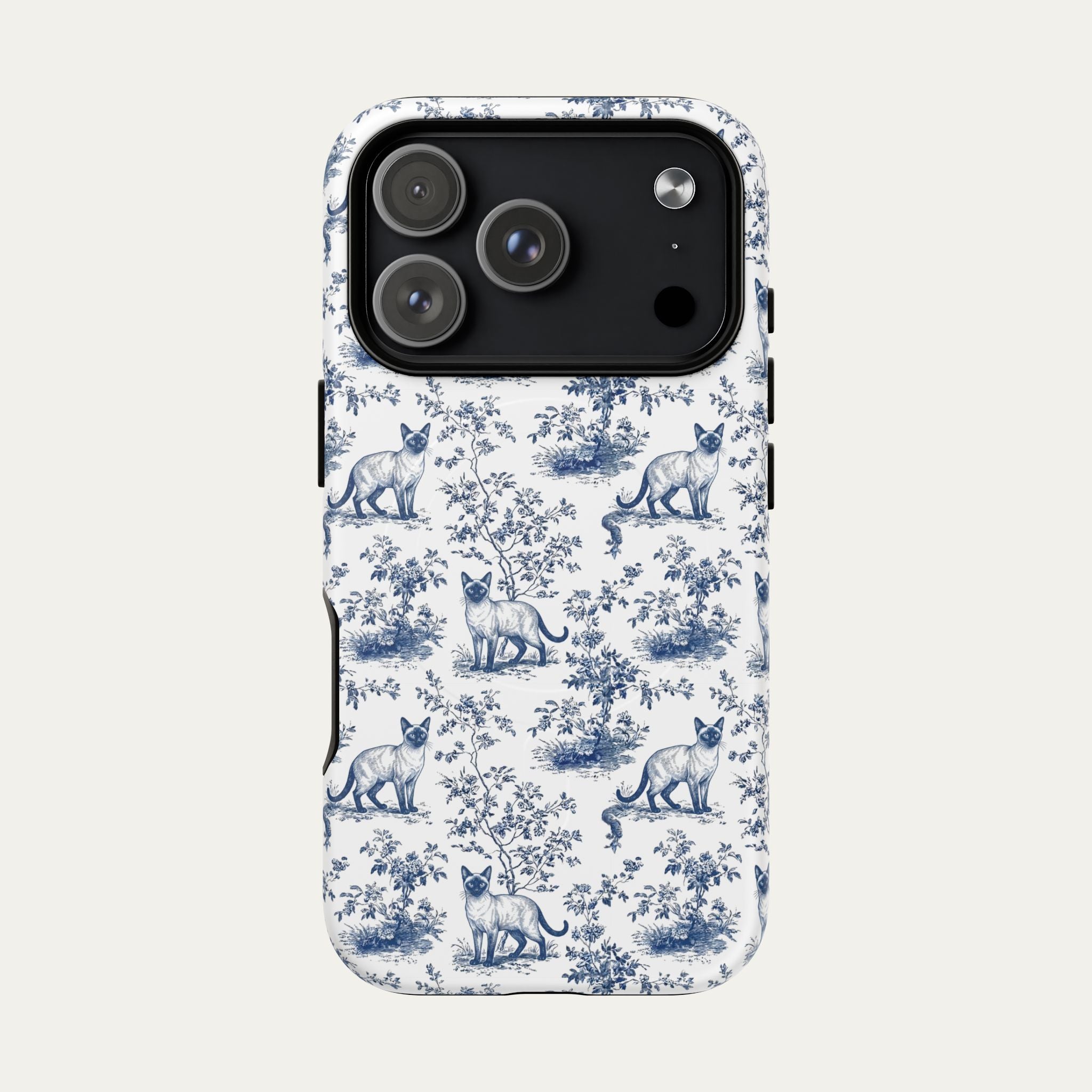 Siamese Cat Blue Toile Phone case