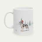 Custom Great Dane Harlequin  Christmas Santa Hat Mug