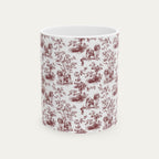 Shih Tzu Burgundy Toile Mug