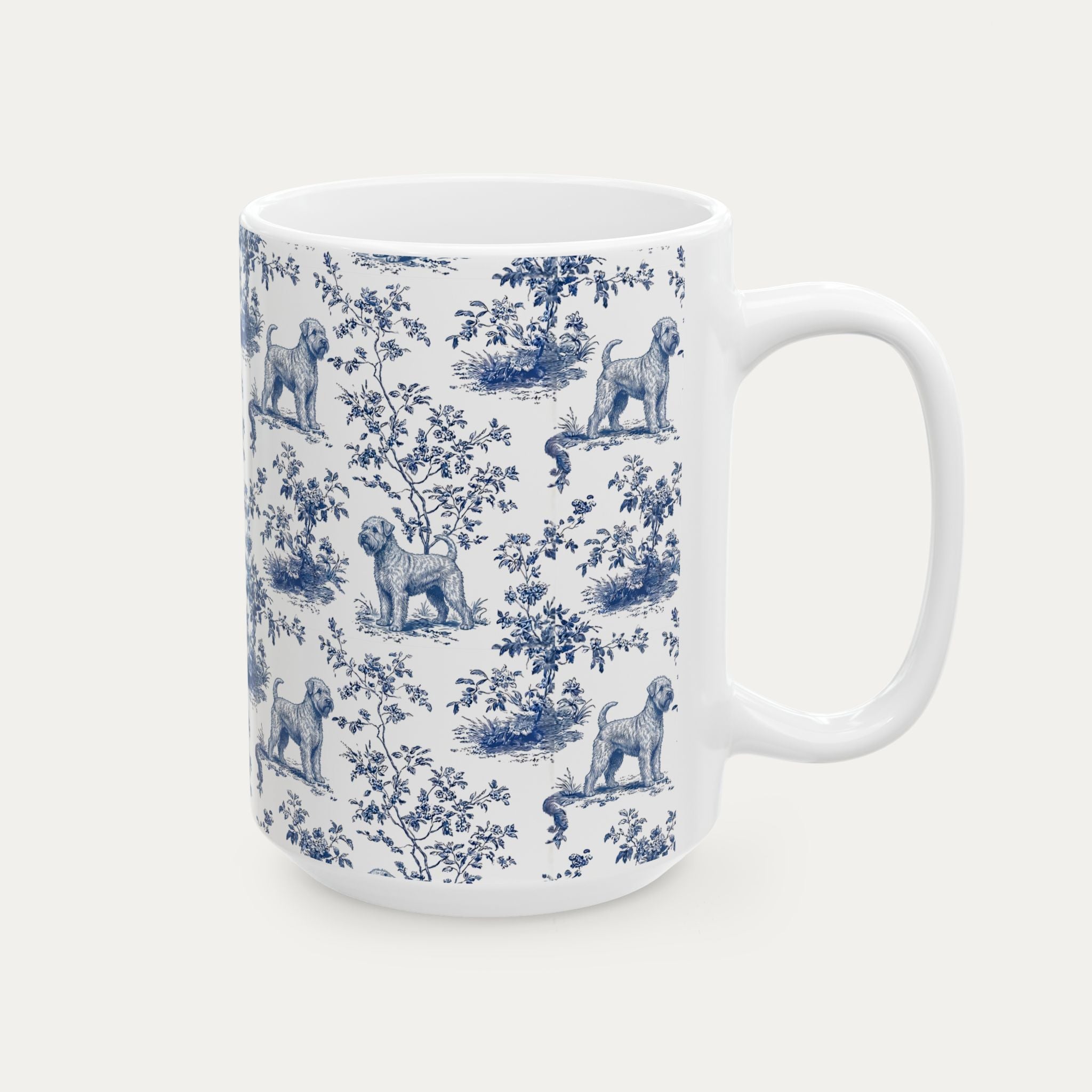 Wheaten Terrier Blue Toile Mug