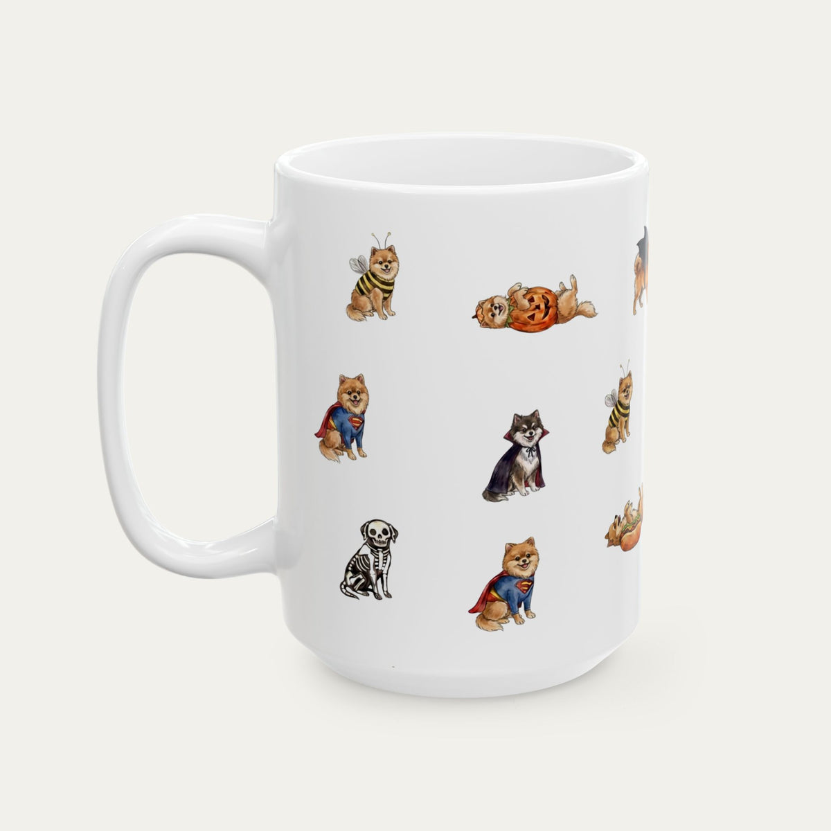 Pomeranian Halloween mug